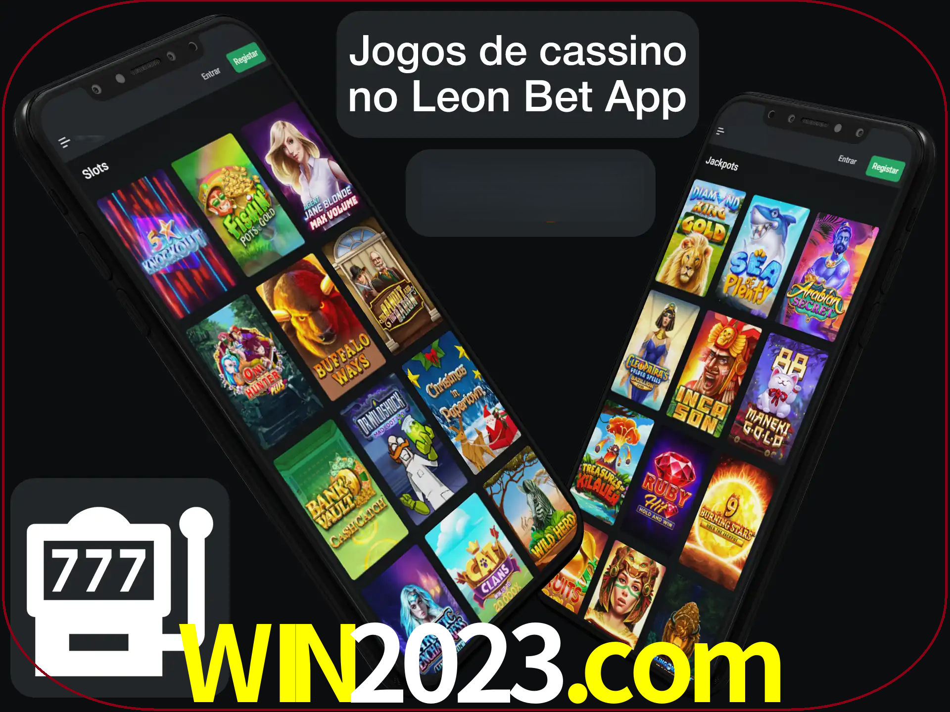 Escolha quais jogos de cassino jogar no app.