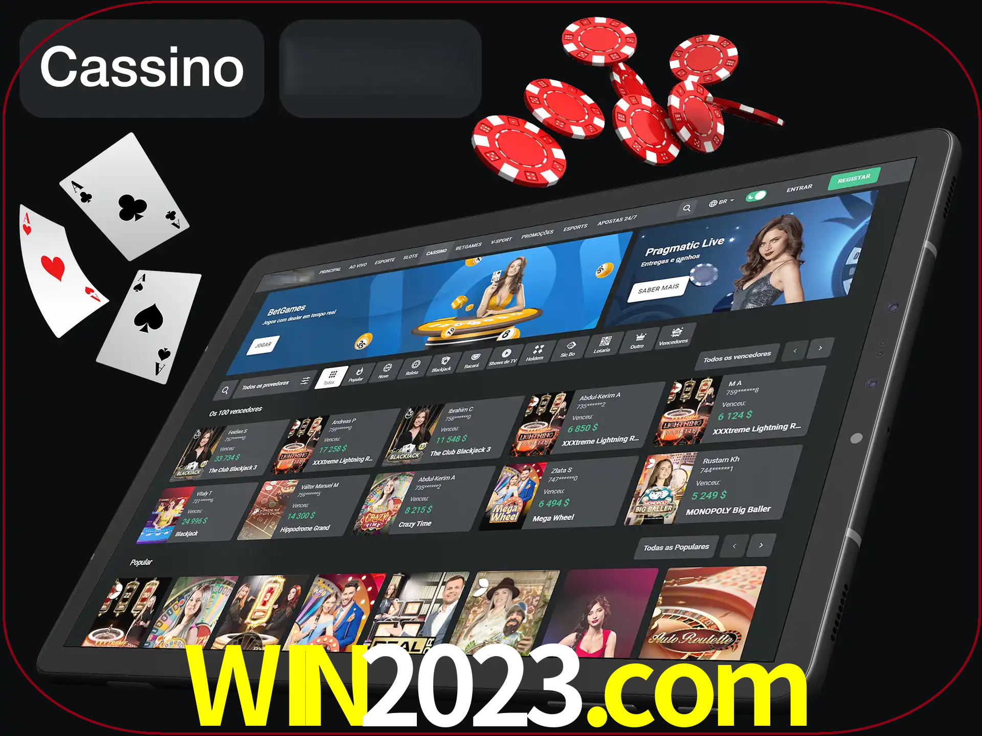 Jogue vários jogos de cassino em nosso cassino.