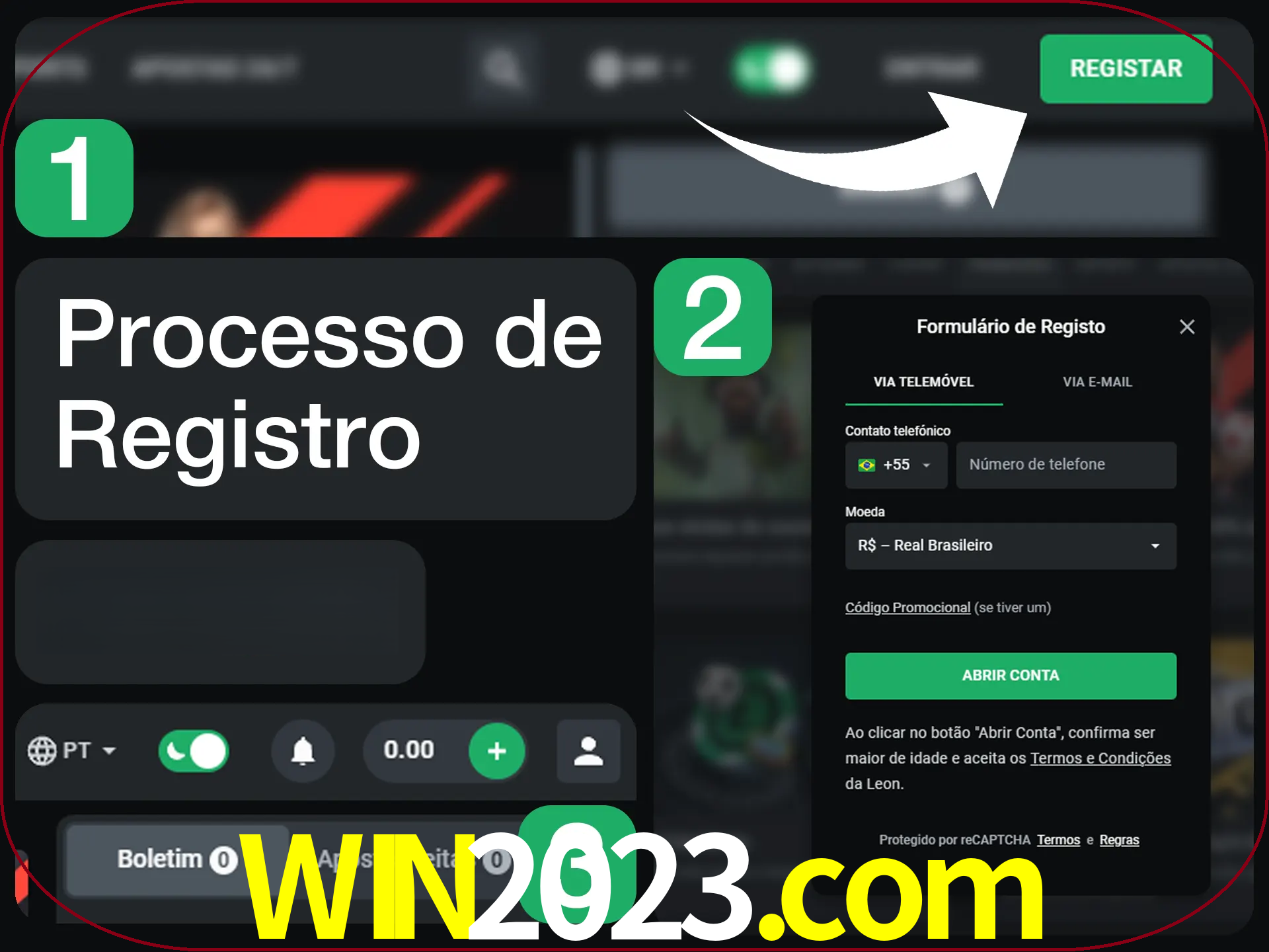 O processo de registro na LeonBet é simples.
