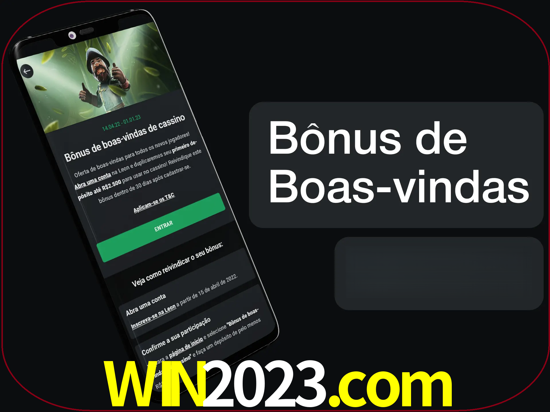 Não se esqueça de usar o bônus de boas-vindas.